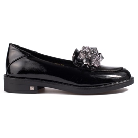 W. Potocki Lakované dámské boty se zdobením Potocki černé černá W. Potocki Lakované dámské boty se zdobením Potocki černé černá