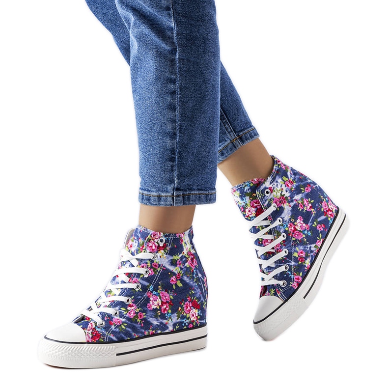 BM Námořnické modré tenisky na klínku od Fouquet modrý