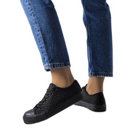 Černé tenisky z tkané látky od Thibodeau černý