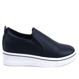 BM Naito Black slip on tenisky na klínku černá BM Naito Black slip on tenisky na klínku černá