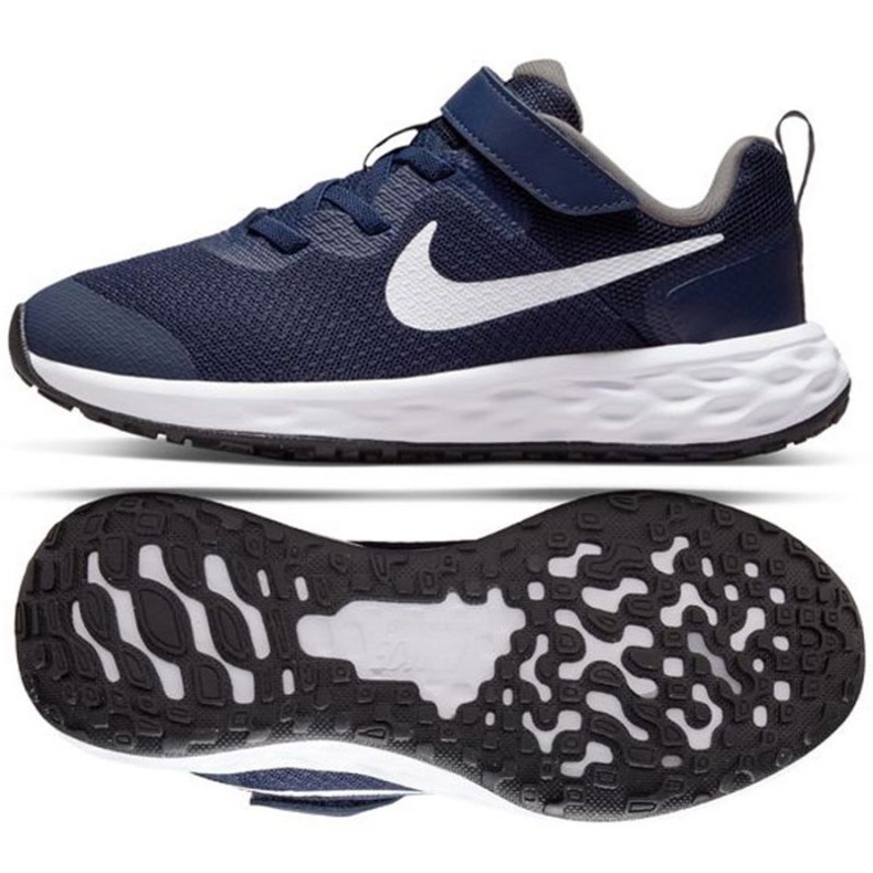 Boty Nike Revolution 6 Jr. DD1095-400 bílý námořnická modrá