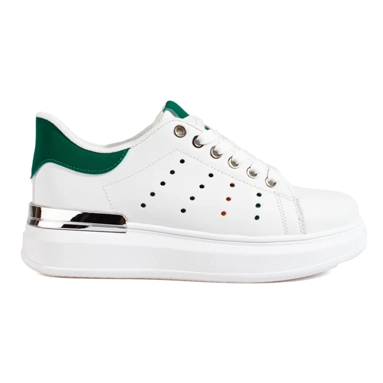 Bílé tenisky Shelovet se silnou podrážkou bílý