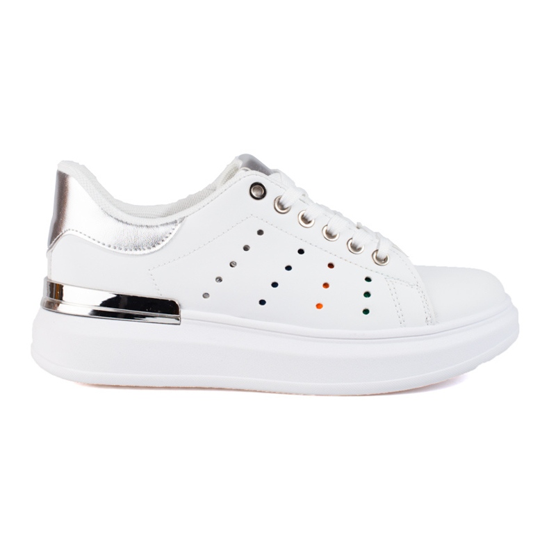 Bílé tenisky Shelovet se silnou podrážkou bílý Bílé tenisky Shelovet se silnou podrážkou bílý