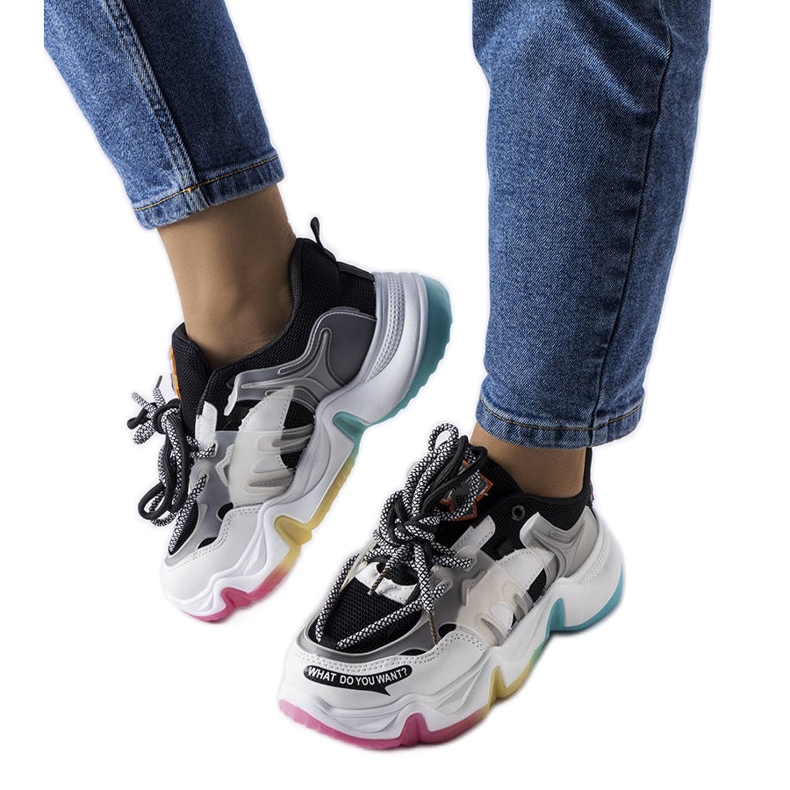 Černé tenisky ze směsových materiálů od Grondin černá