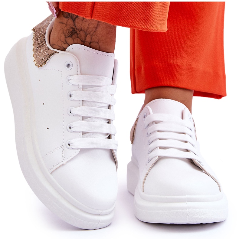 Dámská sportovní obuv s ozdobným vzorem White-Gold Delight bílý