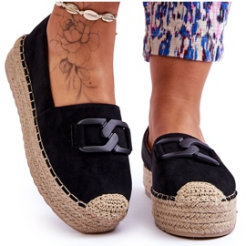 Dámské klasické espadrilky na platformě Black Maurine černá Dámské klasické espadrilky na platformě Black Maurine černá