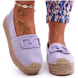 Dámské klasické espadrilky na platformě Purple Maurine fialová