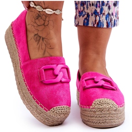 FI1 Dámské klasické espadrilky na platformě Fuchsia Maurine růžový FI1 Dámské klasické espadrilky na platformě Fuchsia Maurine růžový
