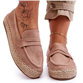 FI1 Dámské semišové espadrilky Beige Keyla béžový