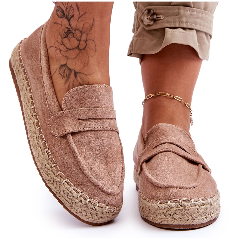 FI1 Dámské semišové espadrilky Beige Keyla béžový