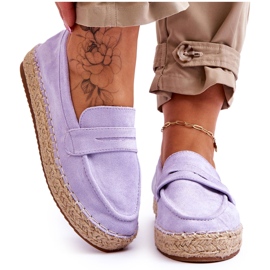FI1 Dámské semišové espadrilky Purple Keyla fialová