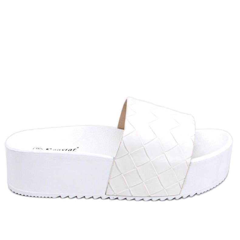 PA1 Sandály s vysokou podrážkou od Morlet White bílý