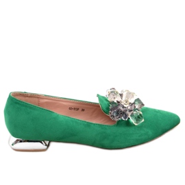 PA1 Loafers Lords s kameny Falconi Green zelený