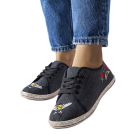 Černé třpytivé espadrilky z Malie černý