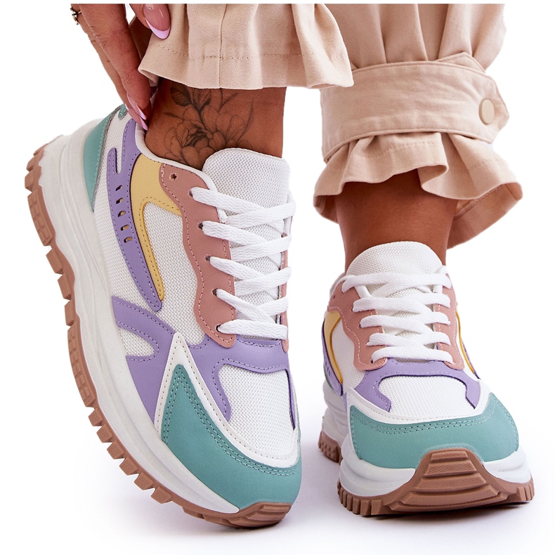 FI1 Dámská módní sportovní obuv na platformě Vícebarevná Georgette vícebarevný