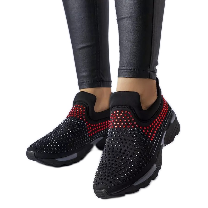 PA1 Černé tenisky zdobené kamínky Berger černá