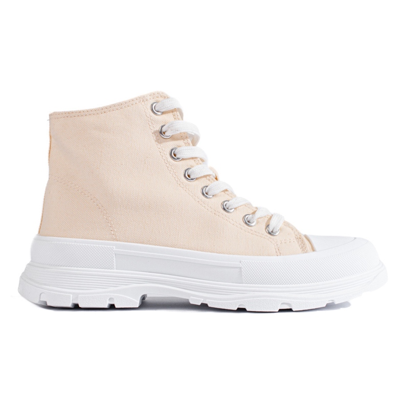 Dámské vysoké textilní tenisky Shelovet béžový