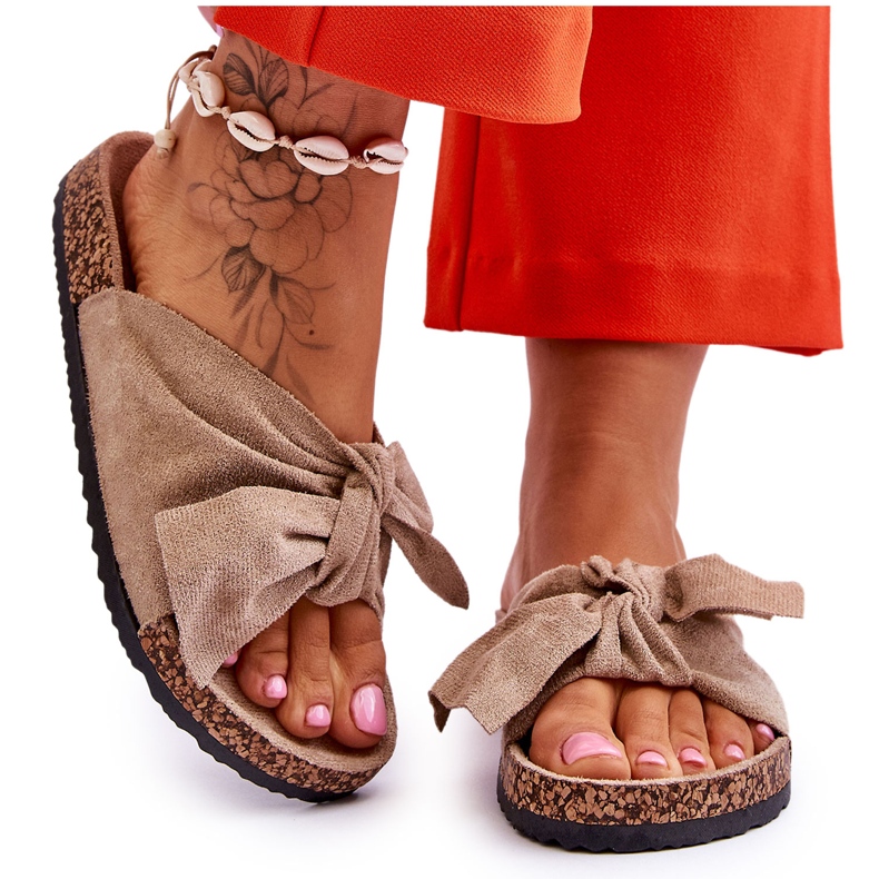 PS1 Korkové pantofle Wendy tmavě béžové béžový PS1 Korkové pantofle Wendy tmavě béžové béžový