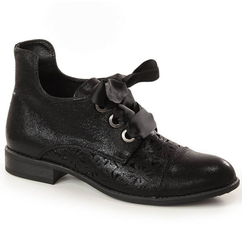 Ploché prolamované boty Jezzi W JEZ319D černá