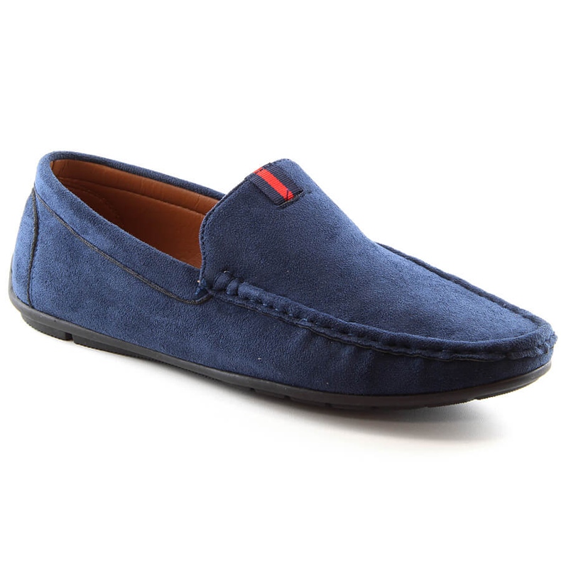 Mokasíny pánské semišové slip-on boty tmavě modrá McKeylor 2260 modrý
