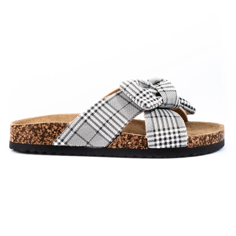 Dámské kostkované pantofle Vinceza bílý