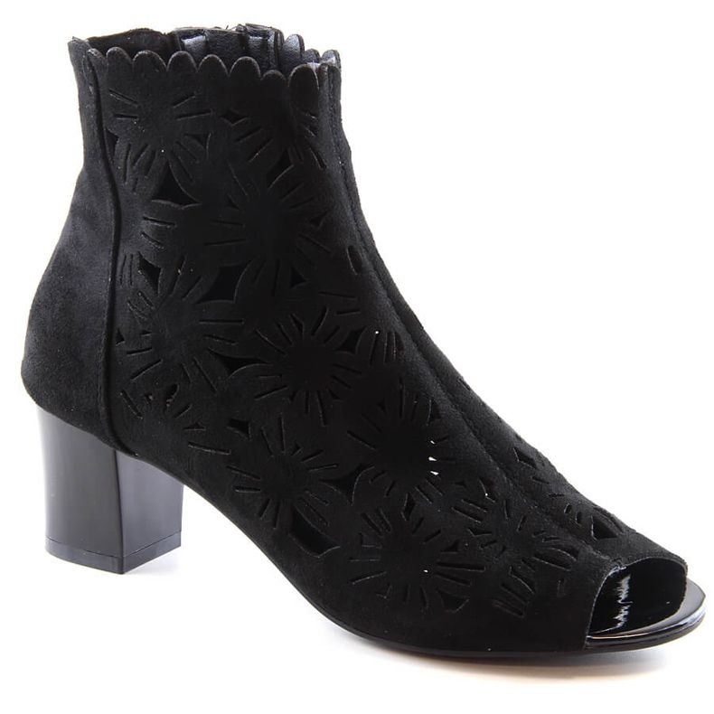 M. DASZYŃSKI Dámské jarní prolamované boty peep toe černé M.Daszyński MR1954-10 černá M. DASZYŃSKI Dámské jarní prolamované boty peep toe černé M.Daszyński MR1954-10 černá