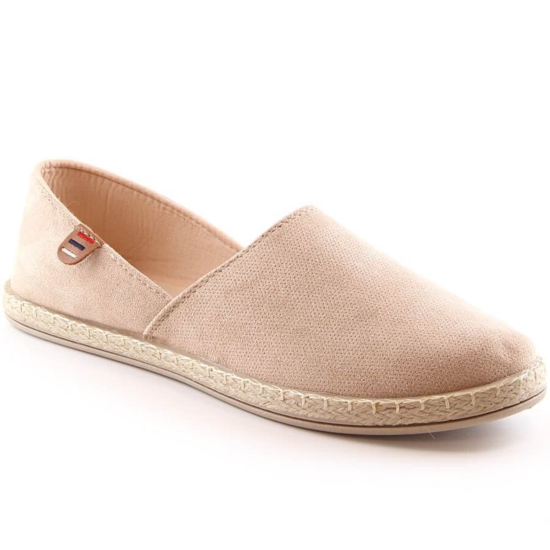 Dámské béžové semišové slip-on espadrilky Vinceza 34591 béžový