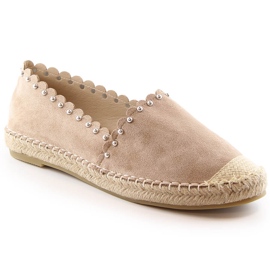 Dámské slip-on espadrilky béžové Vinceza 34595 béžový Dámské slip-on espadrilky béžové Vinceza 34595 béžový