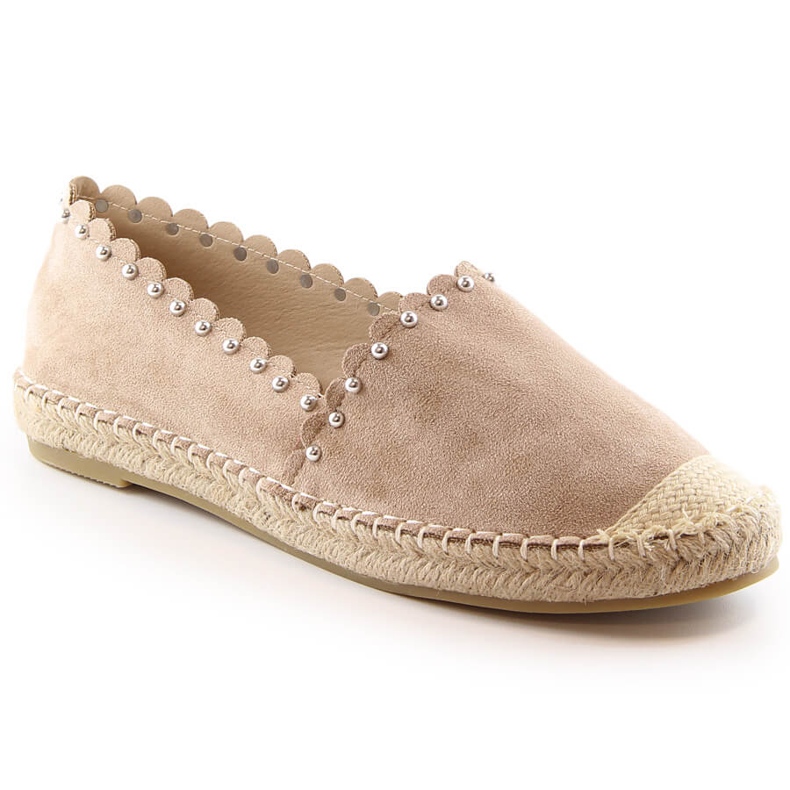 Dámské slip-on espadrilky béžové Vinceza 34595 béžový Dámské slip-on espadrilky béžové Vinceza 34595 béžový