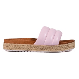 Dámské espadrilky na silné podrážce Vinceza růžové růžový Dámské espadrilky na silné podrážce Vinceza růžové růžový