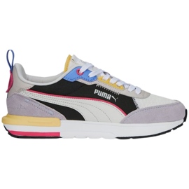 Boty Puma R22 béžovo-černo-fialové 383462 24 vícebarevný