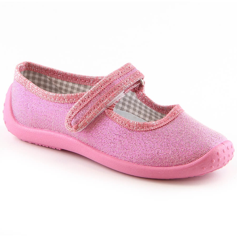 Balerínkové pantofle pro holčičky do školky růžové Nazo N001ECW růžový