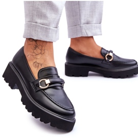 Dámské kožené mokasíny Black Camerin černý