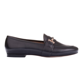 Marco Shoes Zlatě zdobené mokasíny černý