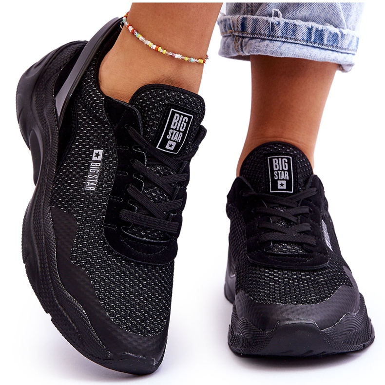 Dámská látková sportovní obuv Memory Foam System Big Star LL274A065 Černá