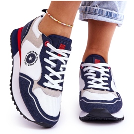 Dámské tenisky Memory Foam System Big Star LL274538 White-Navy blue bílý