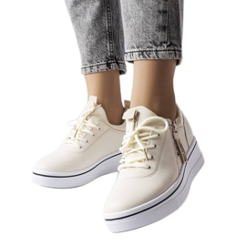 BM Béžové nízké tenisky na klínku od Mathieu béžový