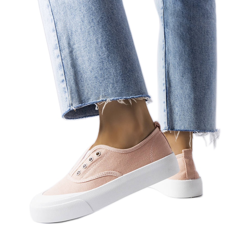 Růžové slip-on tenisky od Rabican růžový