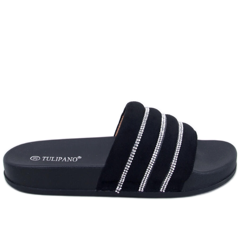 BM Štrasové skluzavky Lynne Black černá