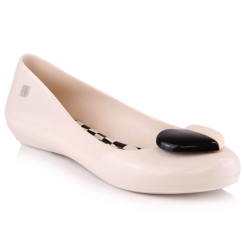 Pohodlné balerínky vonné gumové elastické Zaxy LL285030 béžový