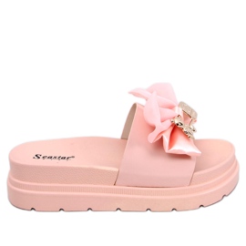 BM Teddy Pink sandály na platformě medvídka růžový BM Teddy Pink sandály na platformě medvídka růžový