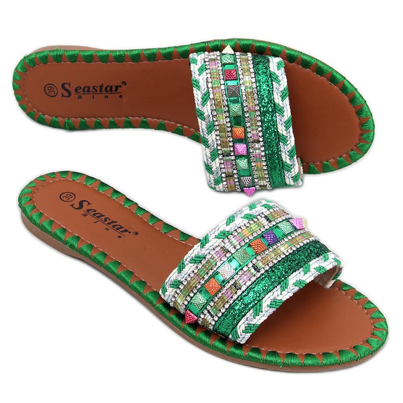 Pantofle Maroko Green Marrakech zelená