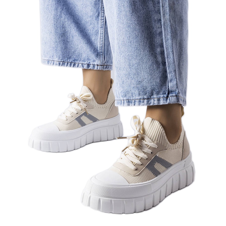 Béžové tenisky na platformě Charpentier béžový