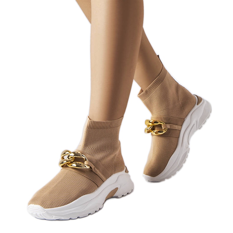 Baptiste hnědé tenisky s řetízkem hnědý Baptiste hnědé tenisky s řetízkem hnědý