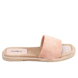 Dámské semišové pantofle Daniels Pink růžový