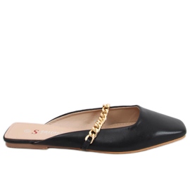 Seastar Pantofle Chiara Black s řetízkem černý