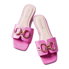 Růžové elegantní skluzavky s řetízkem od Corbin růžový Růžové elegantní skluzavky s řetízkem od Corbin růžový