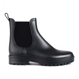 Černé kozačky se silnou podrážkou od Shelovet černá Černé kozačky se silnou podrážkou od Shelovet černá