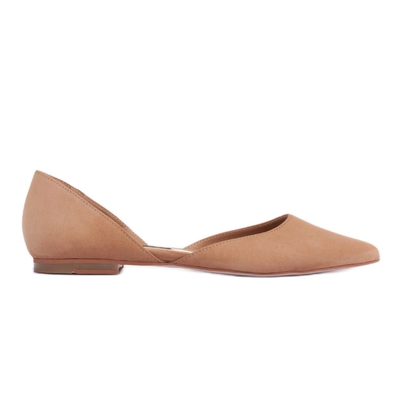 Marco Shoes Balerínky s podpatkem hnědý