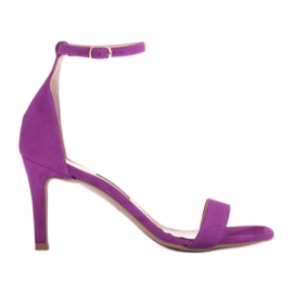 Marco Shoes Elegantní sandály vyrobené z přírodního semiše fialová